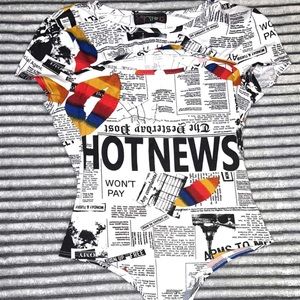 Size M bodysuit never worn does have small cutout design on chest area